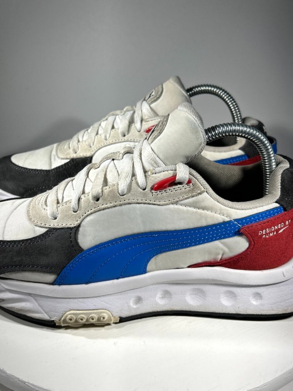 PUMA Wild Rider Rollin Jr Boys Shoes Size 6.5C 6.5 White Blue Red Sneakers Kids